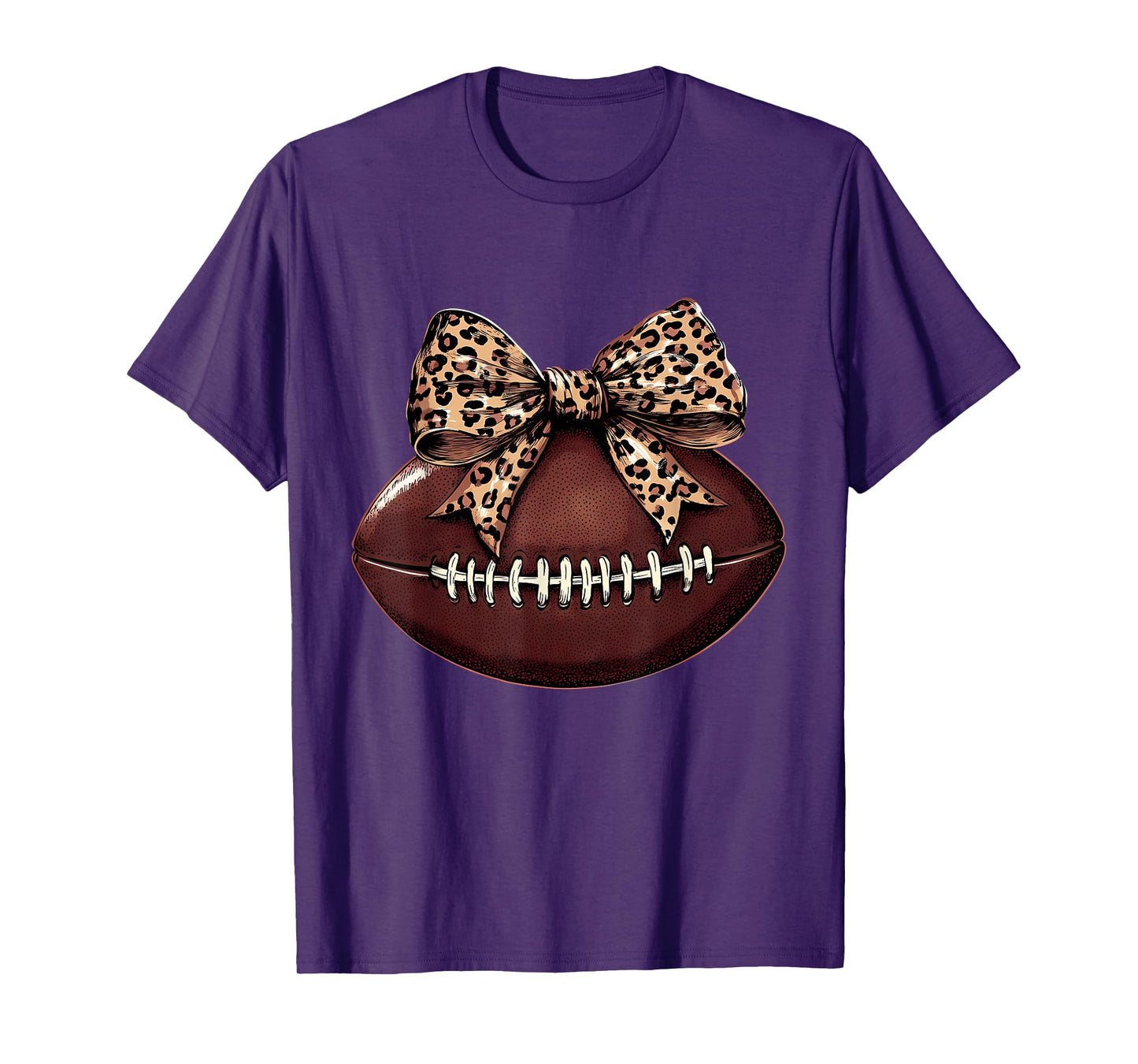 Cute Football Coquette Bow Cute Football Mom T-Shirt