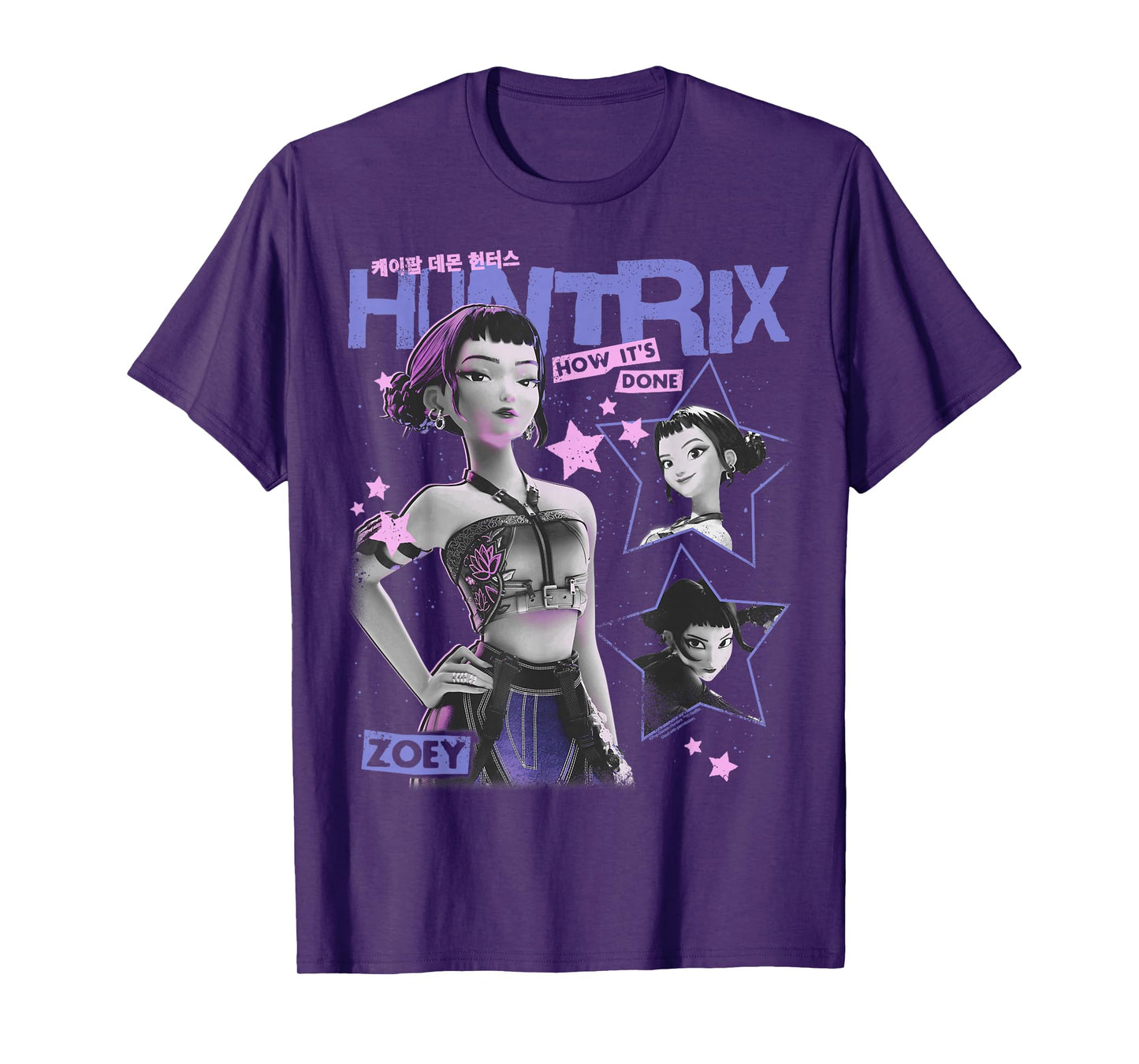 Kpop Demon Hunters Halloween Zoey Vintage Y2K Style Poster T-Shirt
