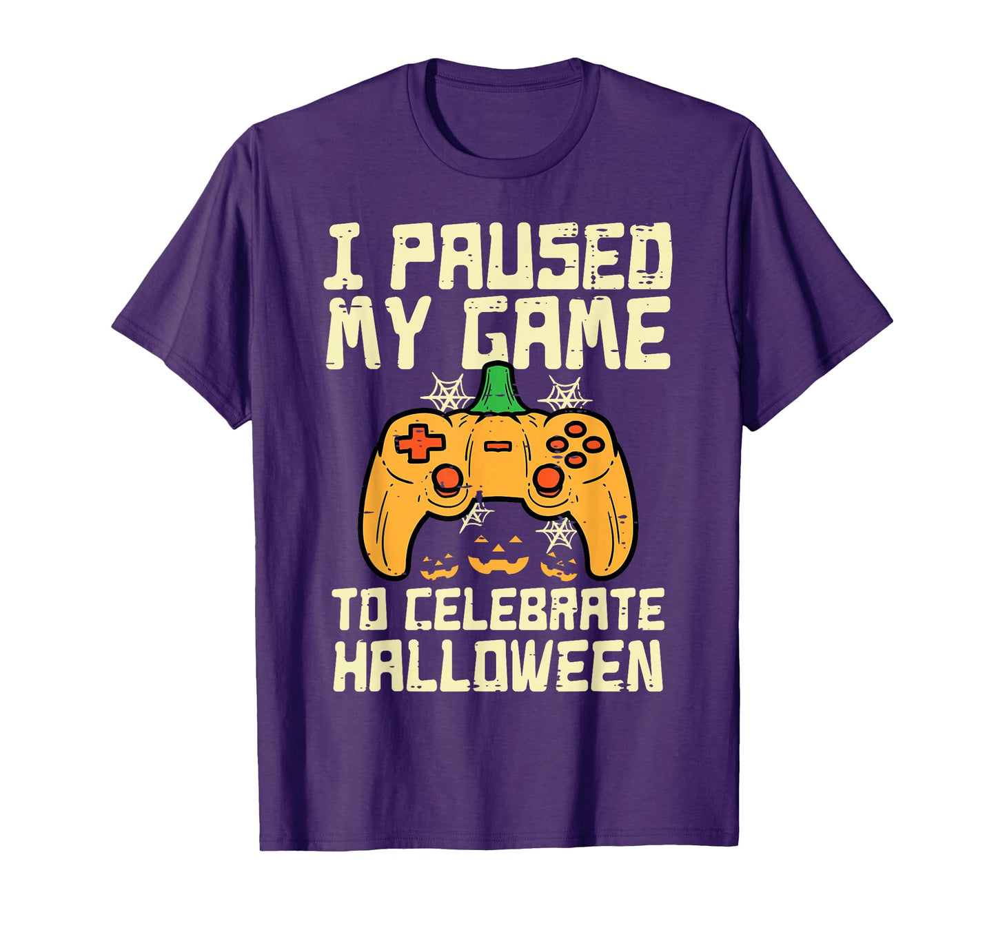 Paused My Game Halloween Gamer Gaming Costume Boys Kids Men T-Shirt