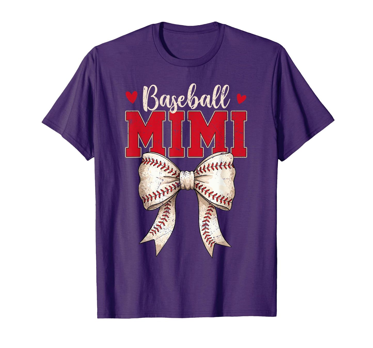 Baseball Mimi Coquette Bow Game Day Mothers Day T-Shirt