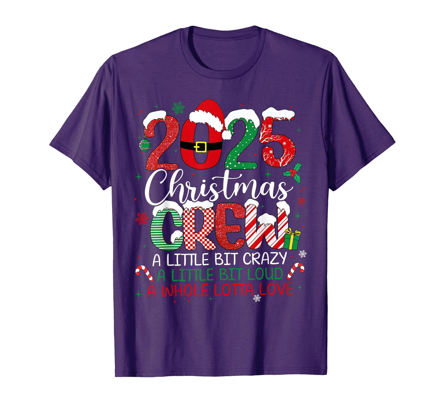 Family Christmas 2025 Matching Outfit Xmas Squad Santa T-Shirt