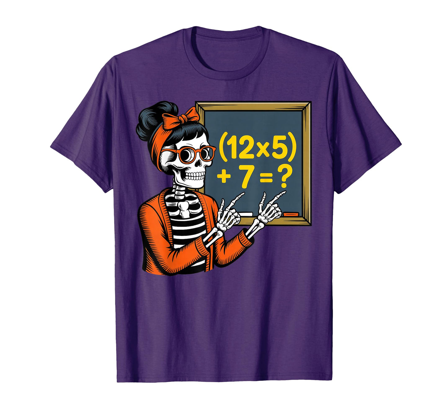 67 Teacher Halloween Skeleton Six Seven Meme Brainrot Math T-Shirt