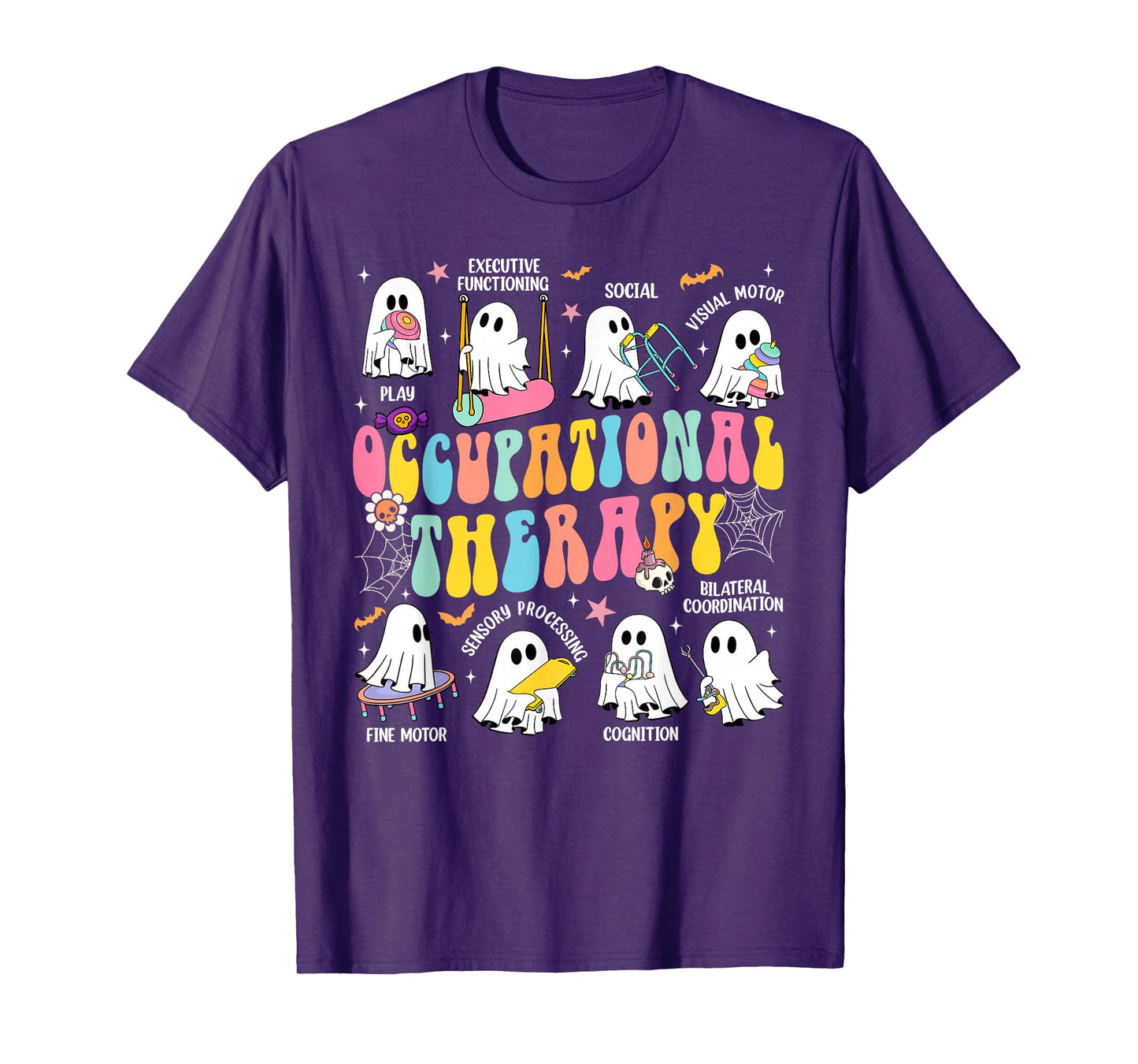 Halloween OT Occupational Therapy Therapist Spooky OTA Ghost T-Shirt