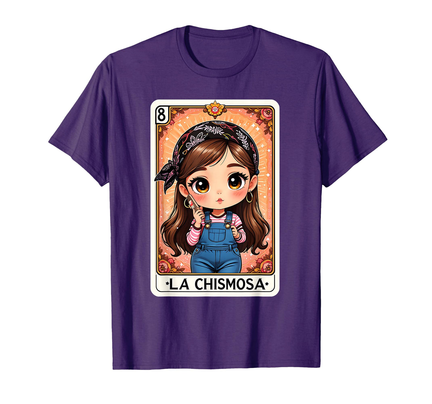 Woman La Chismosa Fiesta Vintage Card Funny Mexican Lottery T-Shirt