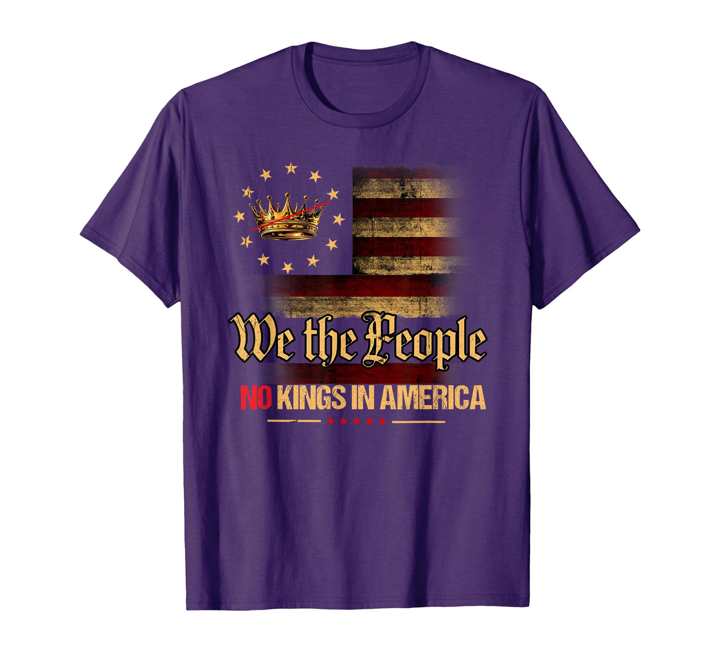 No Kings Shirt Vintage America Flag 1776 October 18 Shirt T-Shirt