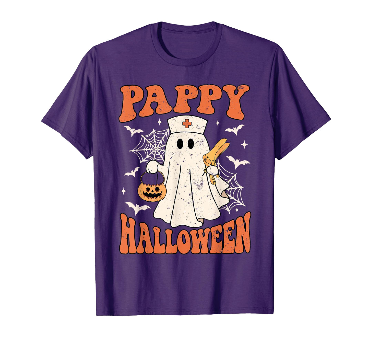 Cute Funny Boo Ghost Nurses Pappy Halloween OBGYN Speculum T-Shirt