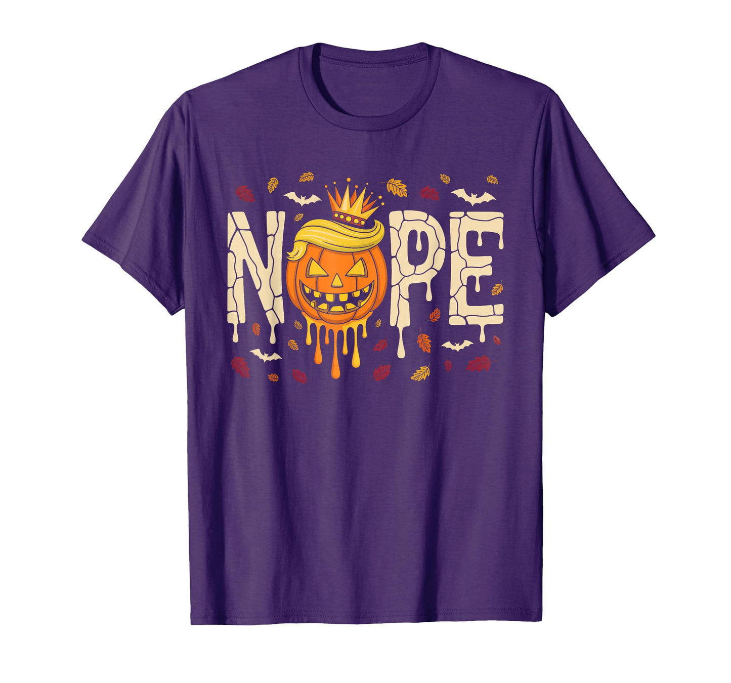Funny No Kings Halloween 2025 Distressed USA Flag T-Shirt