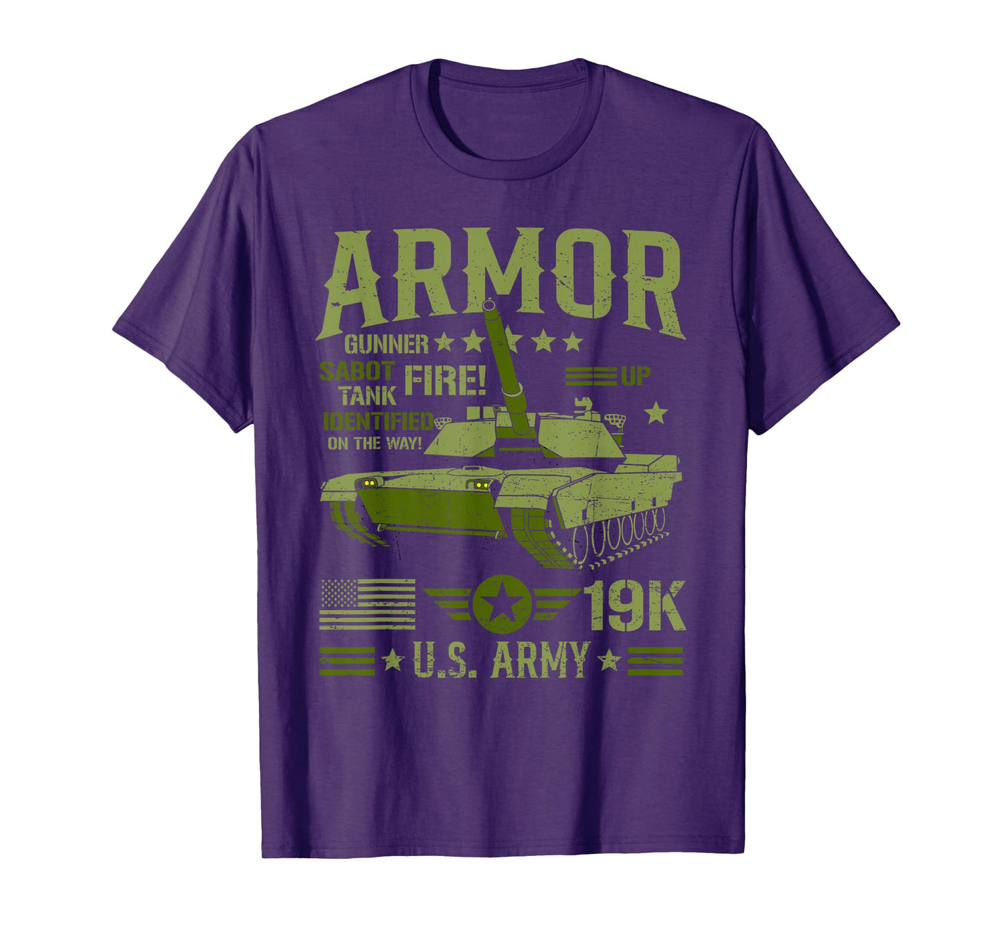 Armor Of US Military M1 Abrams Battle Tank 19K Tanker T-Shirt