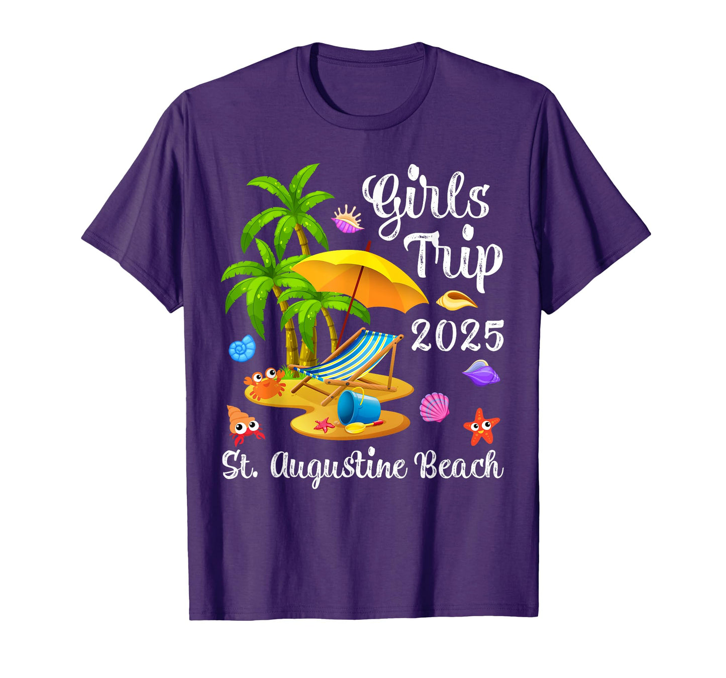 Girls Trip 2025 Summer Vacation Florida St. Augustine Beach T-Shirt