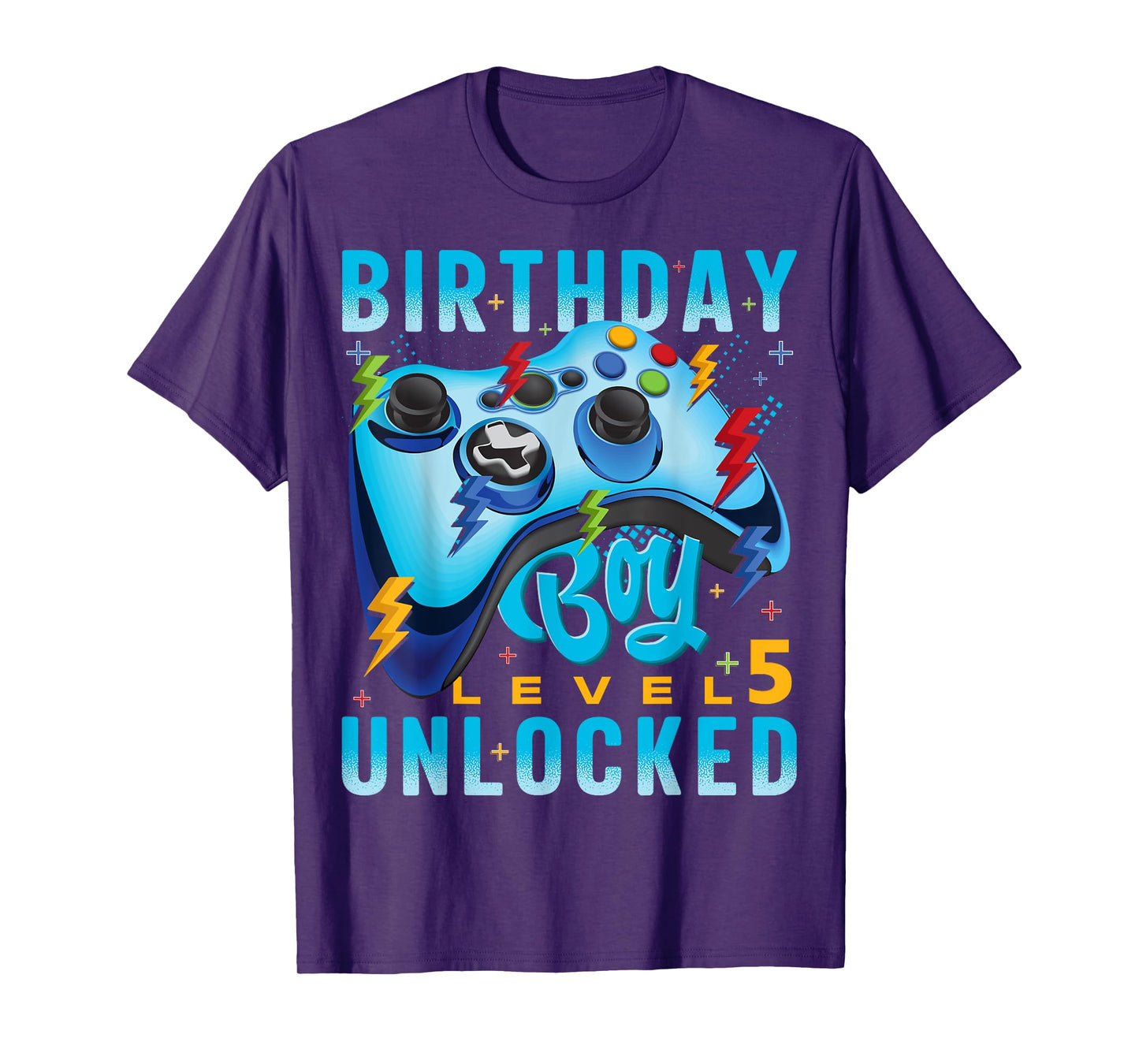 Level 5 Unlocked Birthday Boy Video Gamer 5th Birthday Boy T-Shirt