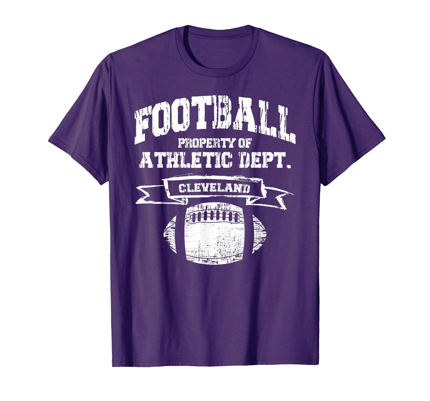 Cleveland Football Property Of Athletic Dept. Retro Grunge T-Shirt
