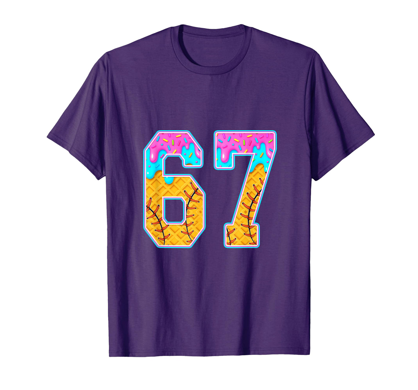 Six Seven Baseball Drip T-Shirt