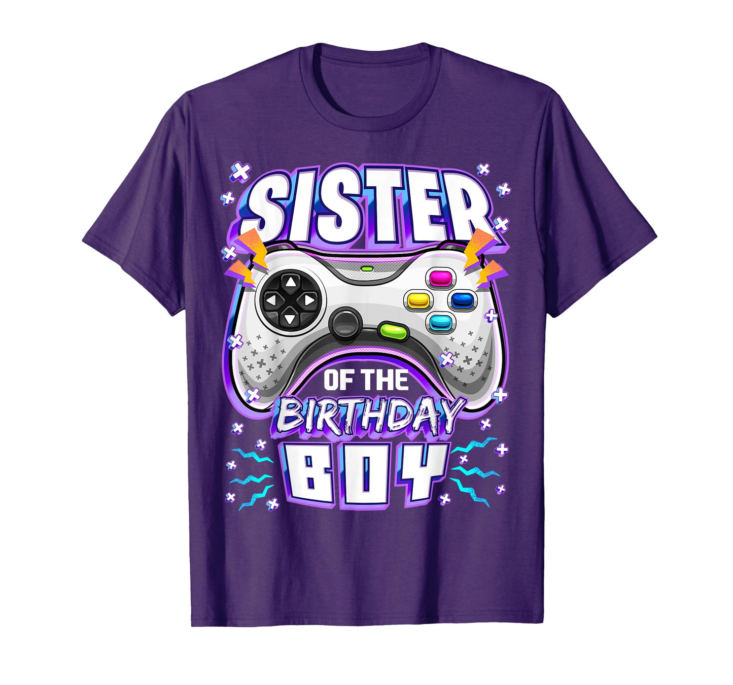 Sister of the Birthday Boy Matching Video Gamer Party T-Shirt