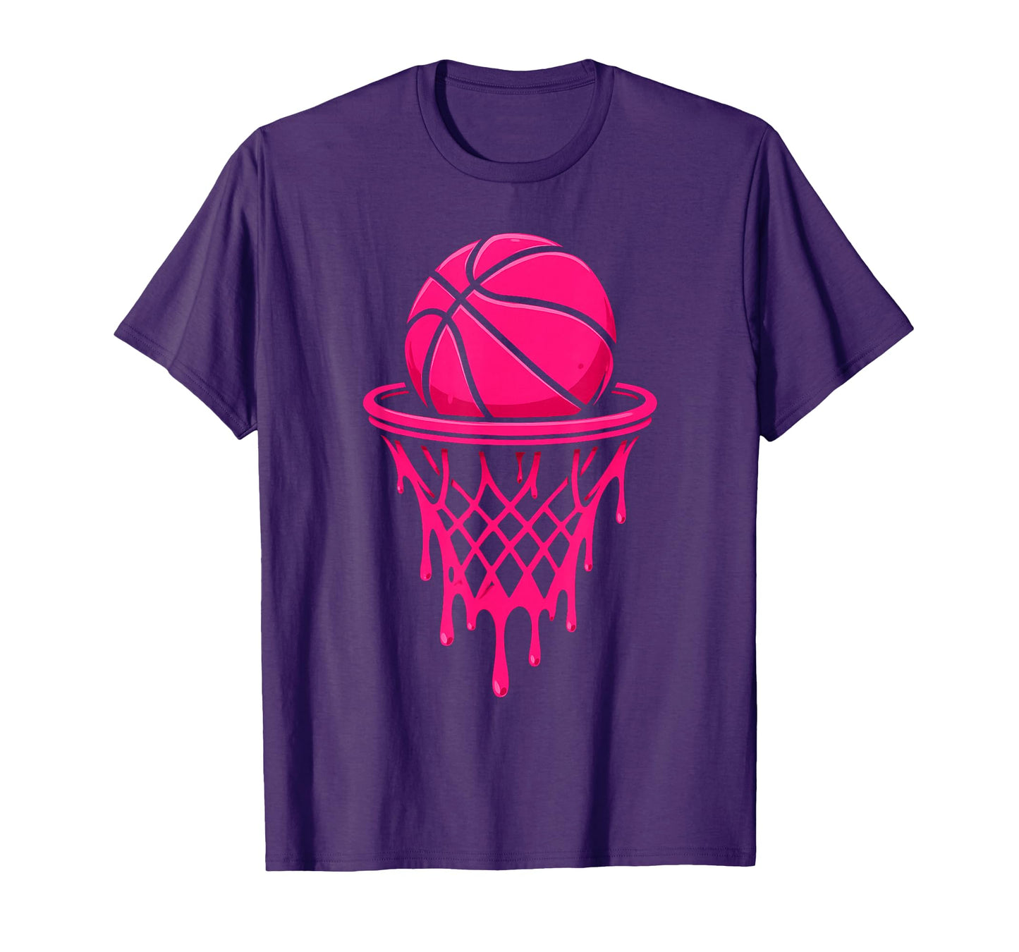 Vintage Pink Basketball Drip Toddler For Women Girl T-Shirt