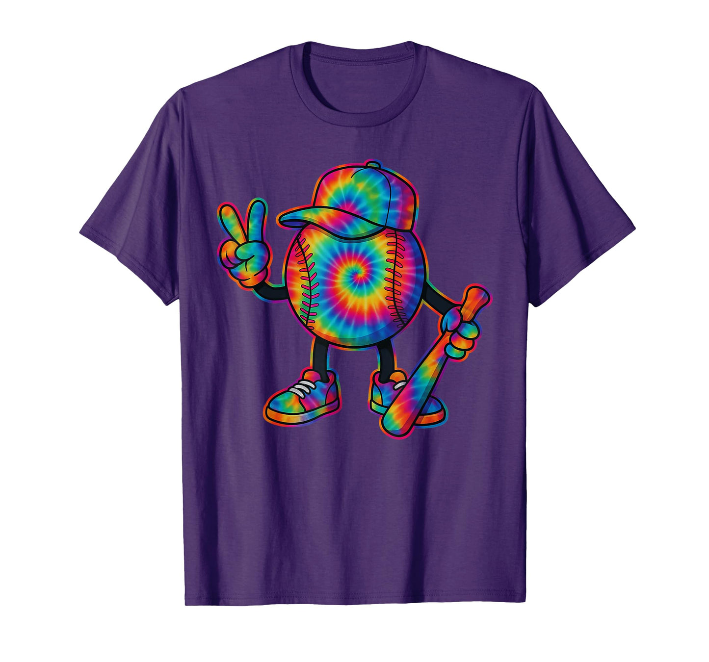 Tie Dye Baseball Shirt for Boys – Colorful Game Day Tee T-Shirt
