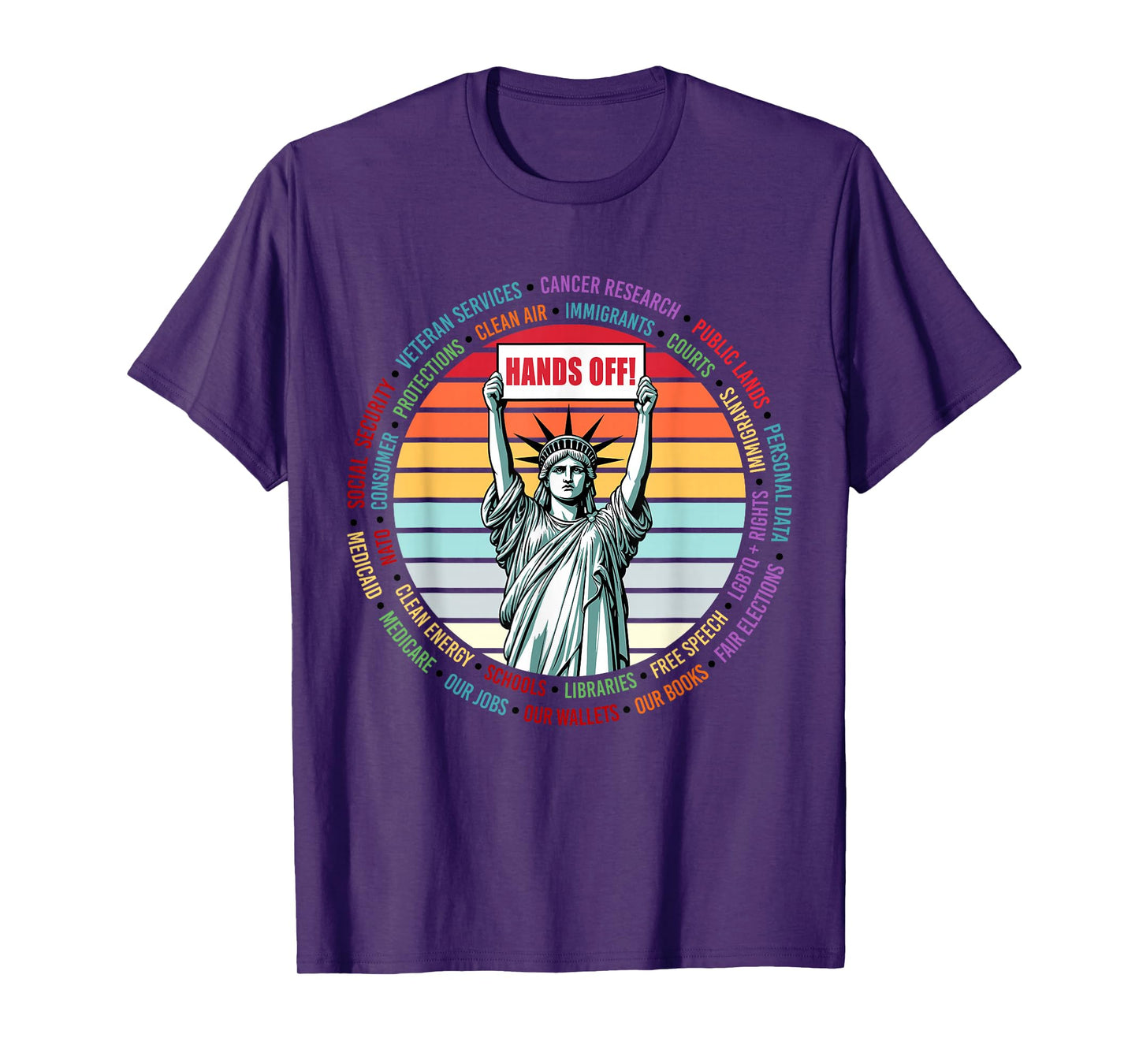 Vintage Hands Off Protest Anti Trump T-Shirt