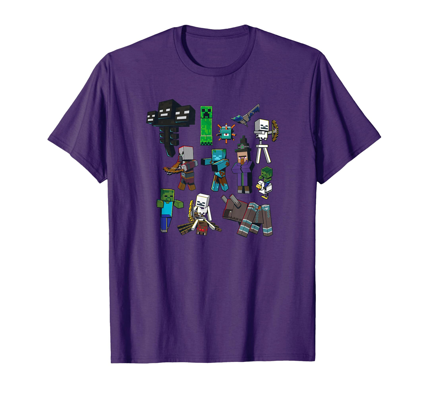 Minecraft Hostile Mobs Grid Poster T-Shirt