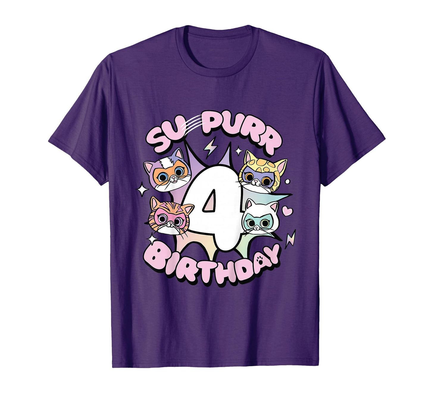 Disney Jr. SuperKitties Su-Purr 4th Fourth Birthday Gift T-Shirt