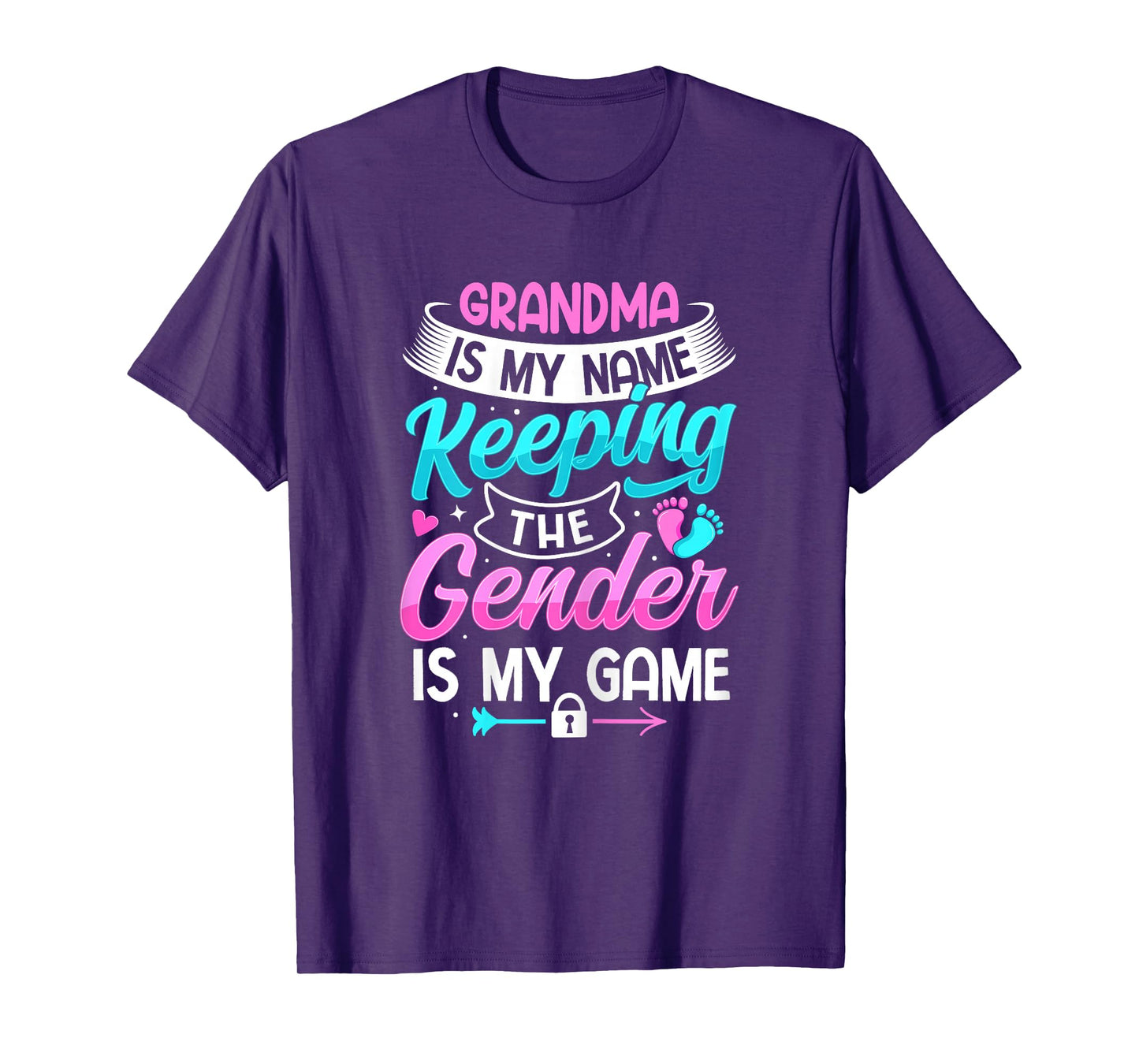 Gender Reveal Design for a Keeper of the Gender Grandma T-Shirt, Female X-Small, Black