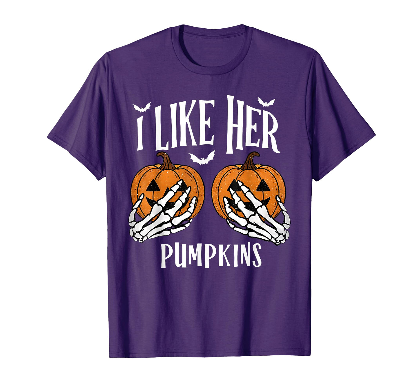 I Like Her Pumpkins I Like His Broomstick Halloween Couples T-Shirt