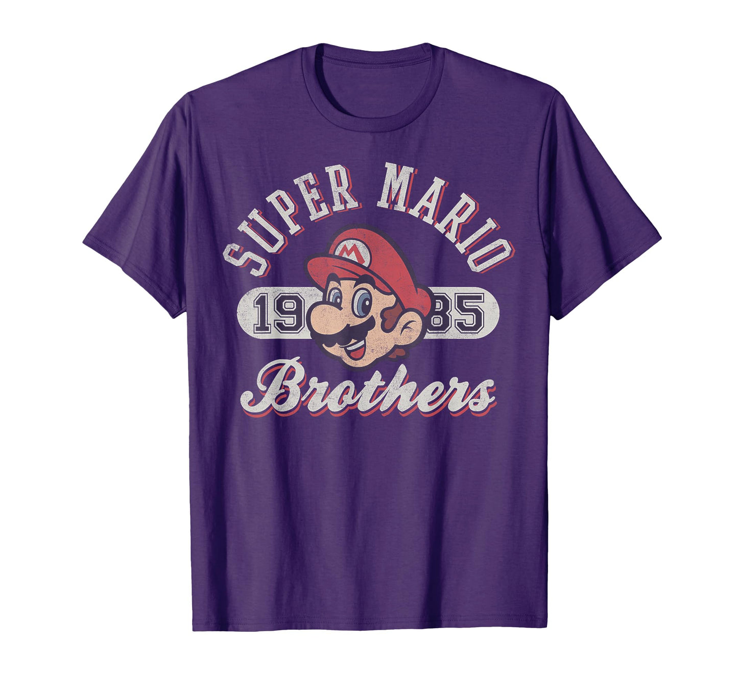 Super Mario Bros 1985 Face Vintage Logo Graphic T-Shirt