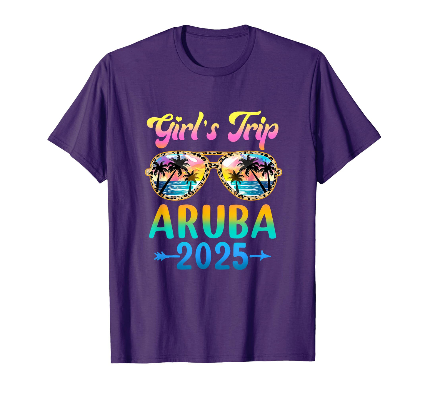 Girl's Trip Aruba 2025 Summer Vacation Sunglasses T-Shirt