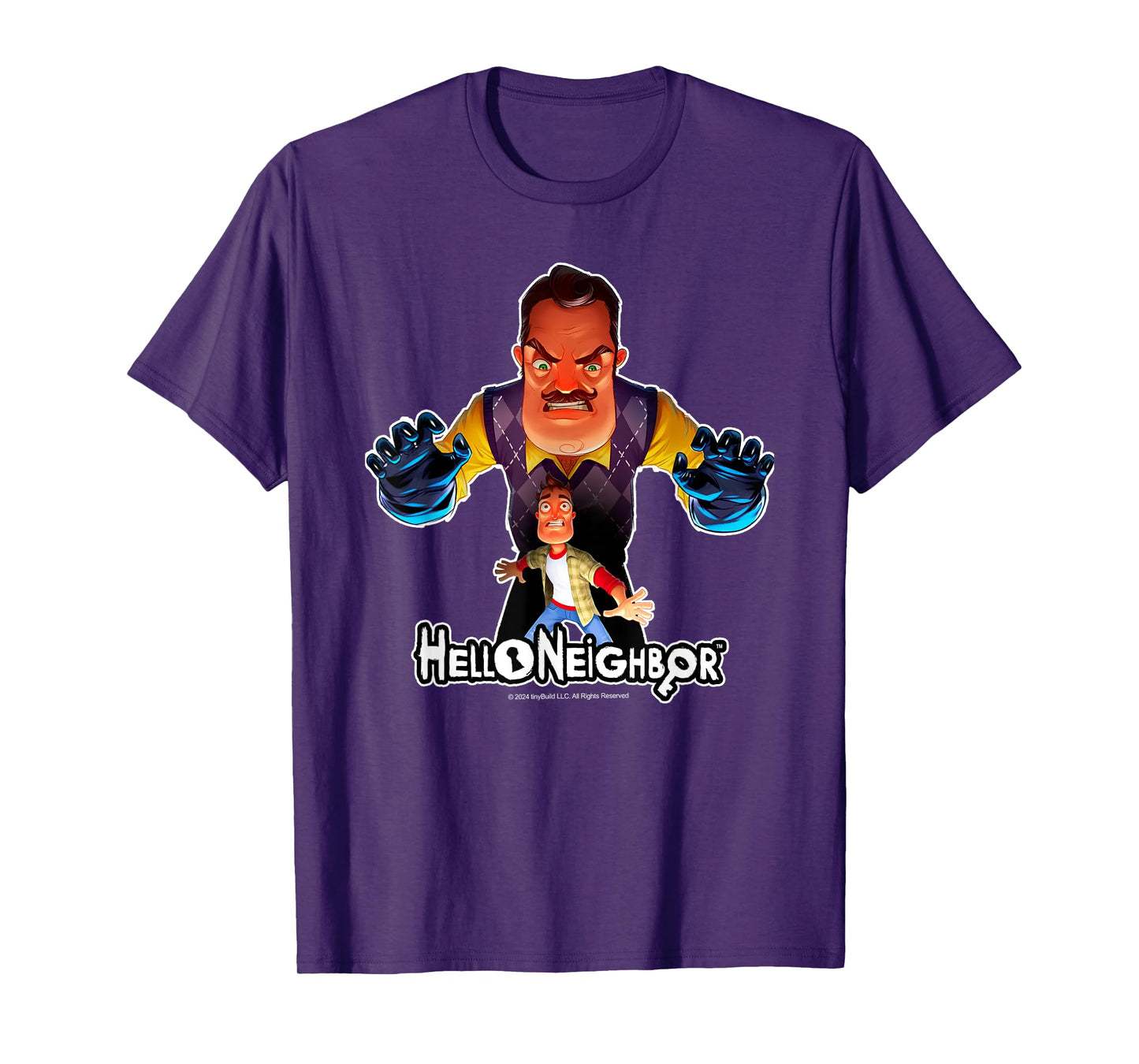 Hello Neighbor - Game Related Designs T-Shirt, Small, Blue