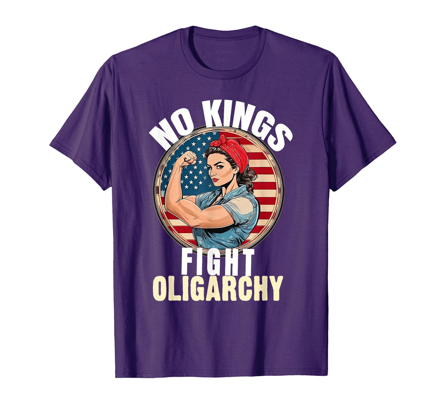 No Kings Fight Oligarchy Patriotic T-Shirt