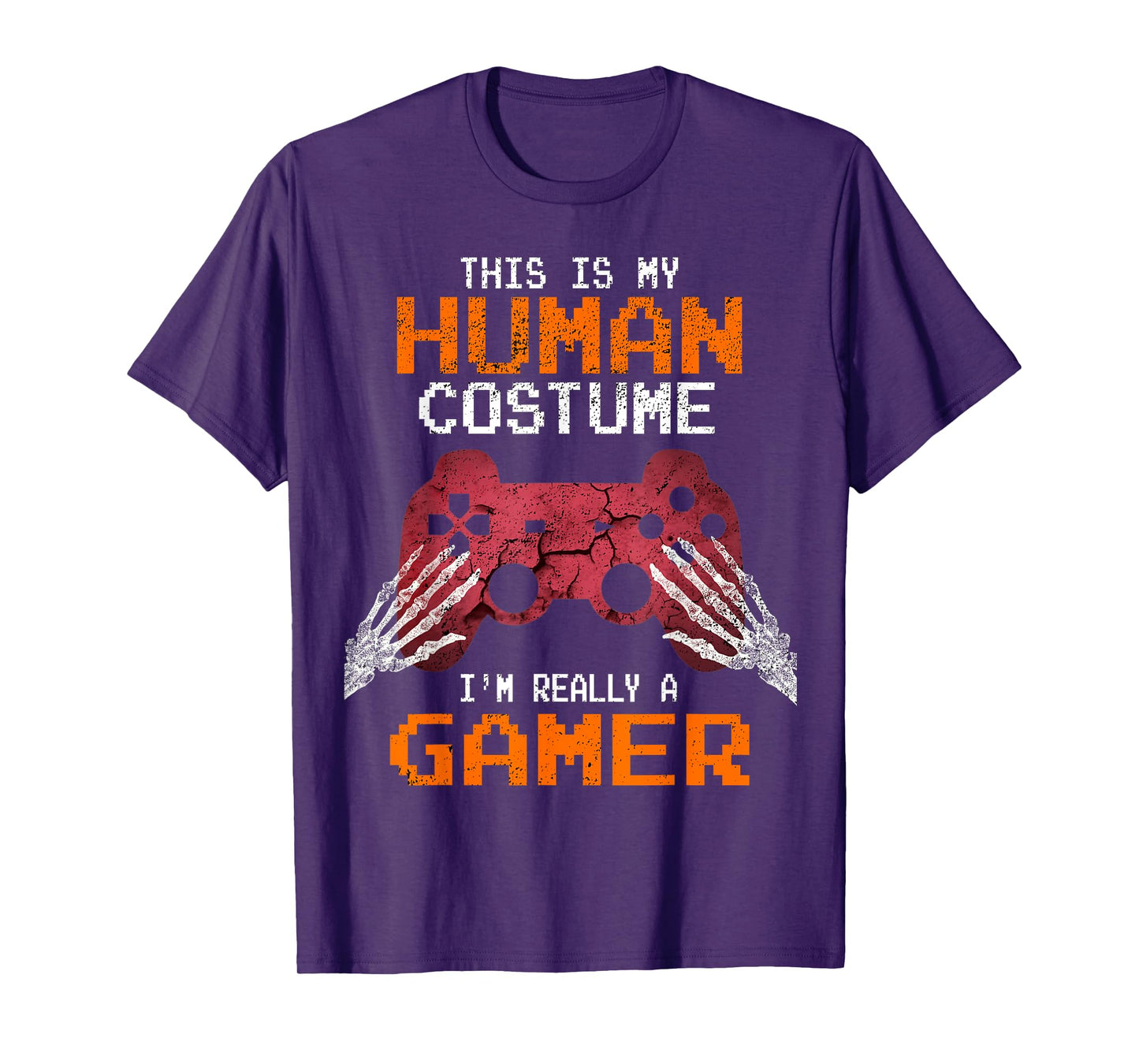 Halloween Gamer Video Games Human Costume Boys Teens T-Shirt