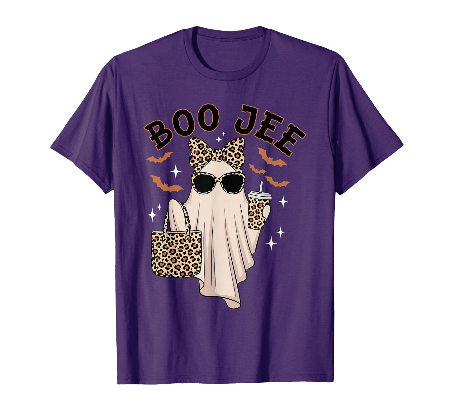 Boo JEE Boujee Pink Ghost Halloween October Vibes T-Shirt
