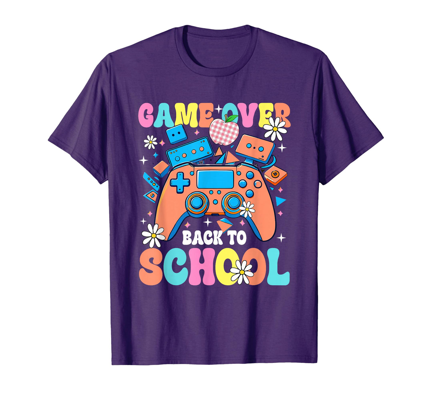 Game Over Back to School Funny Teacher Student Controller T-Shirt