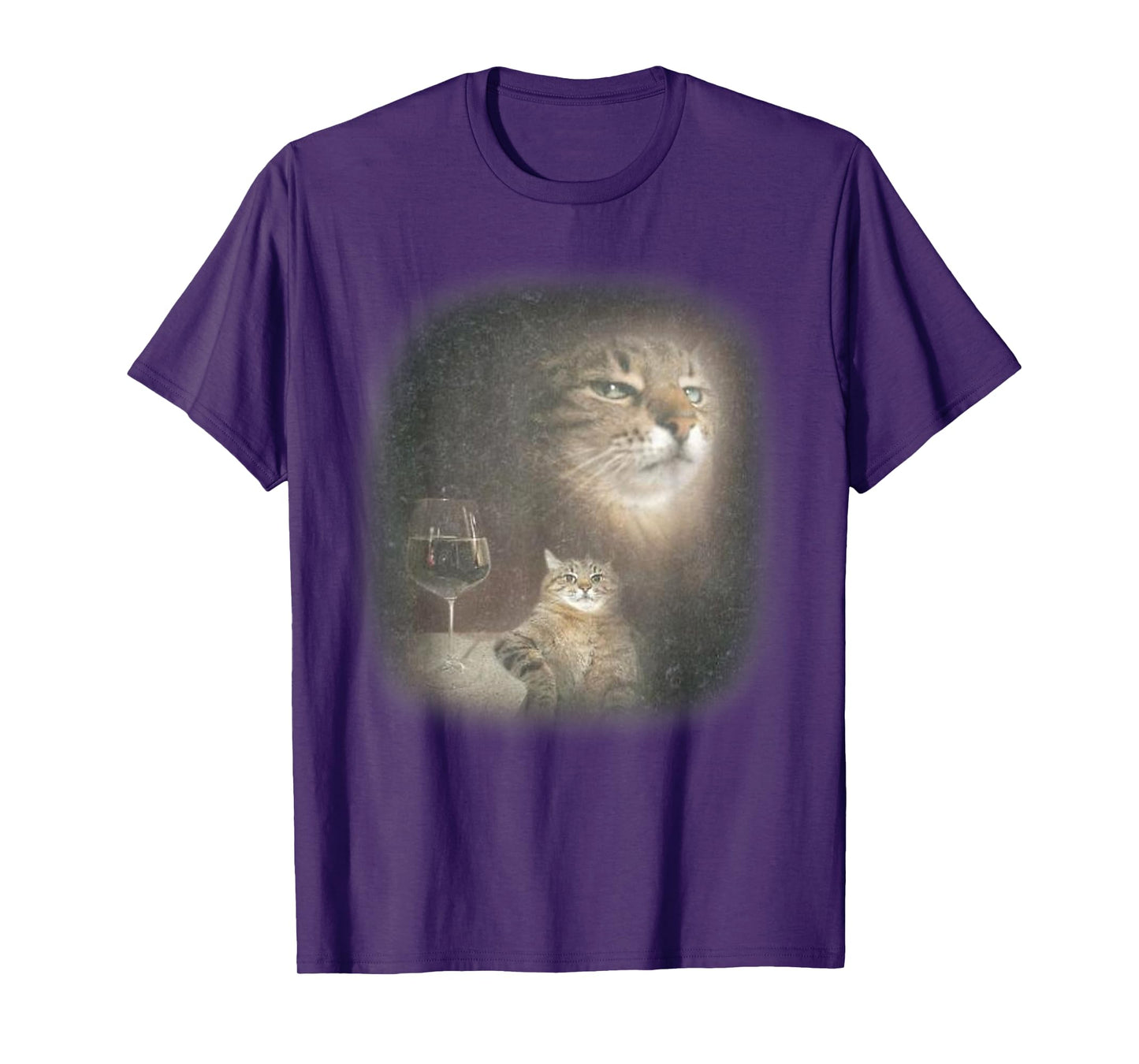 Retro Funny Vintage Cat Portrait Meme Cringe T-Shirt