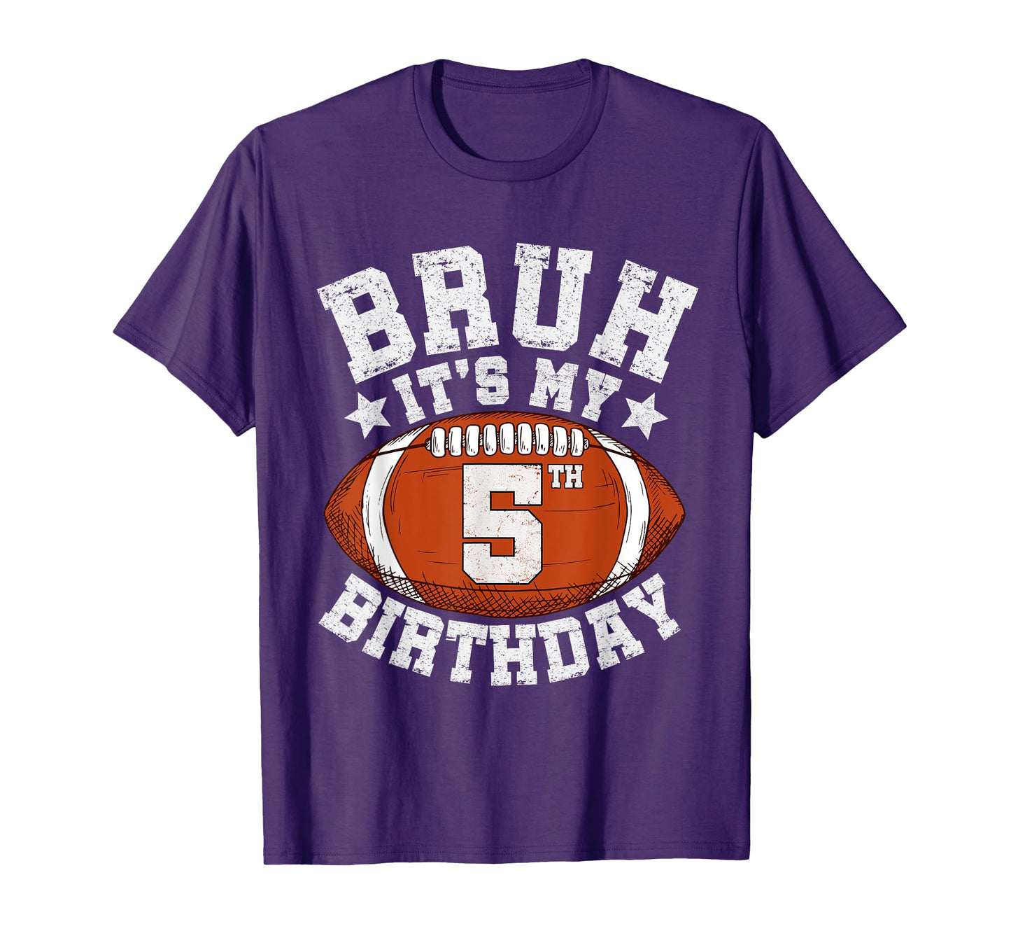 Bruh It’s My 5th Birthday Gifts 5 Year Old Football Player T-Shirt
