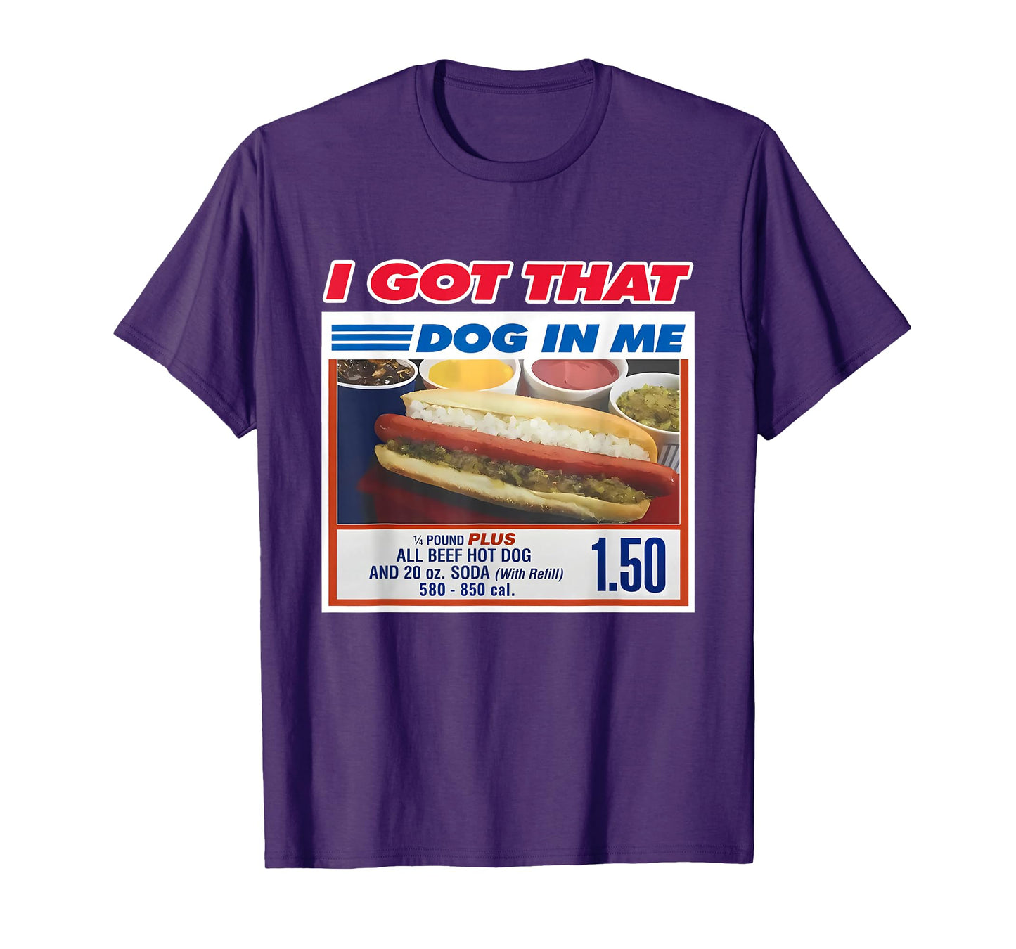 Retro Vintage I Got That Dog In Me Funny Hotdog Men Women T-Shirt