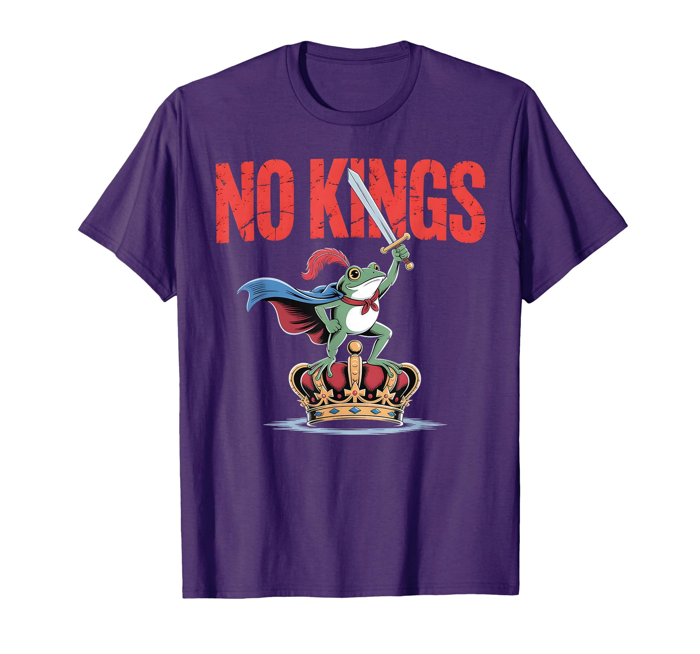 Vintage Portland No Kings Portland Frog Protest Men Women T-Shirt