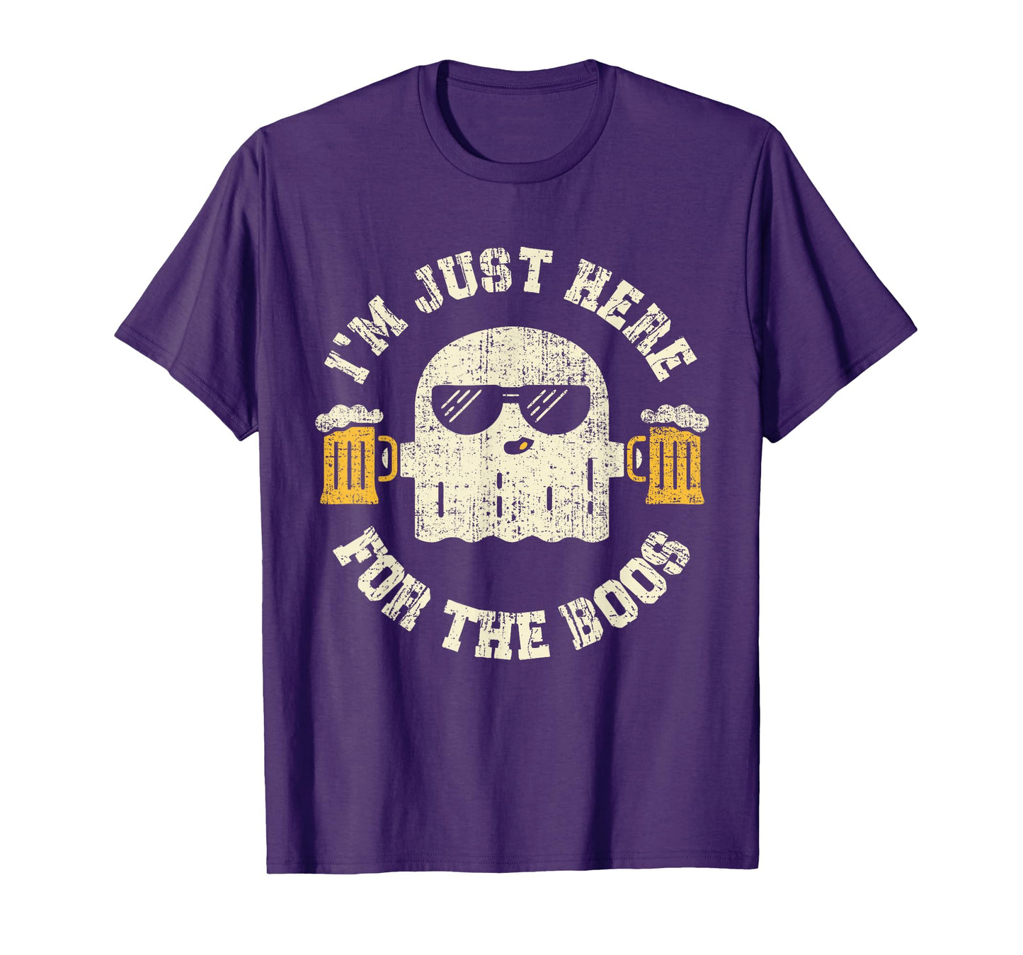 I'm Just Here for The Boos Halloween Party Drinking Beer Men T-Shirt