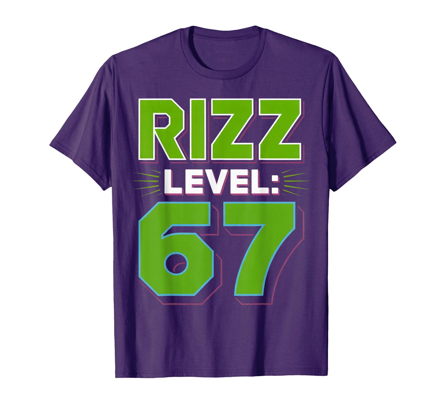 Rizz Level 67 Meme Shirt Youth Trend Six Seven 6 7 Meme 6 7 T-Shirt