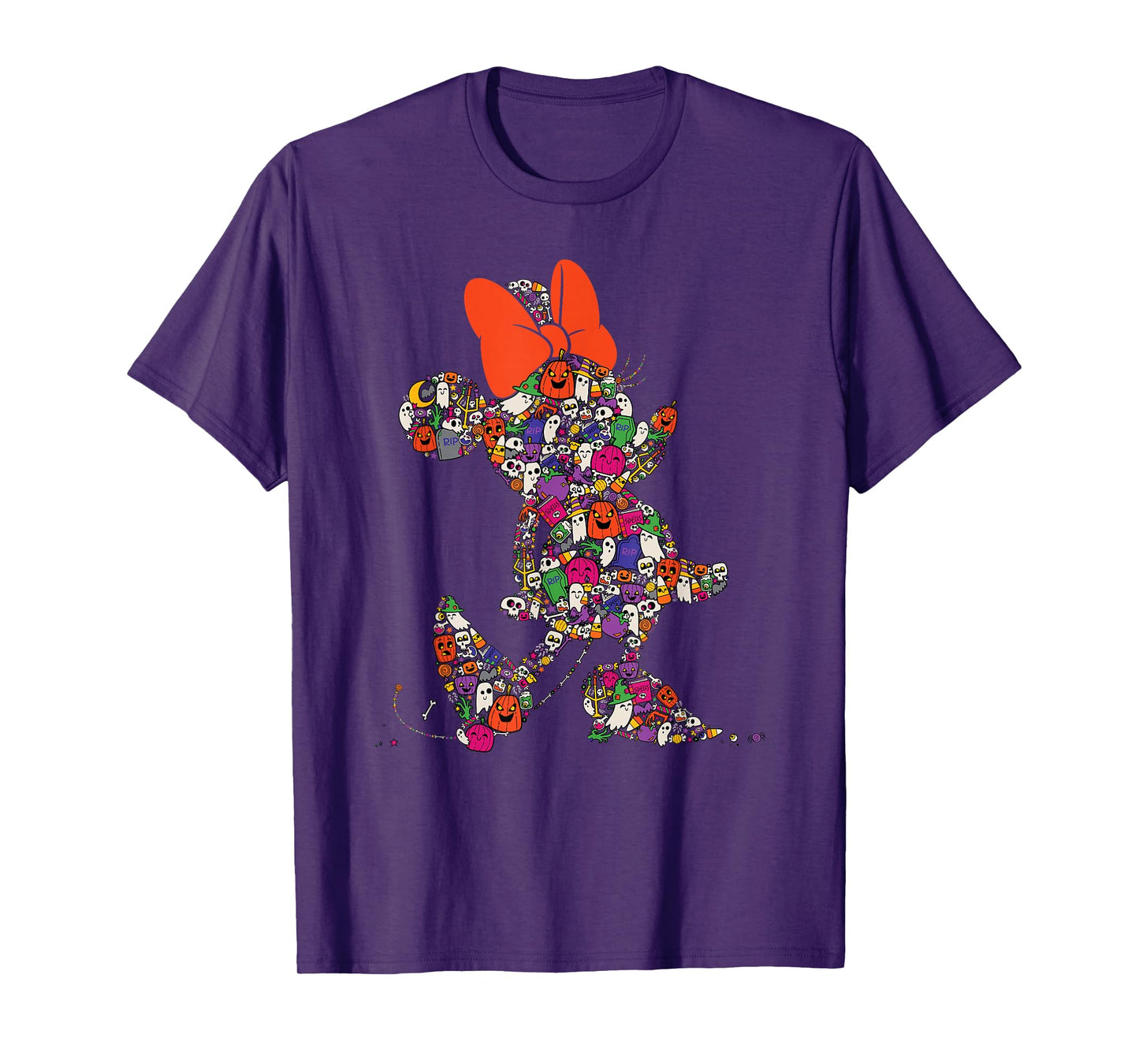 Disney Halloween Minnie Mouse Cute Spooky Silly Silhouette T-Shirt