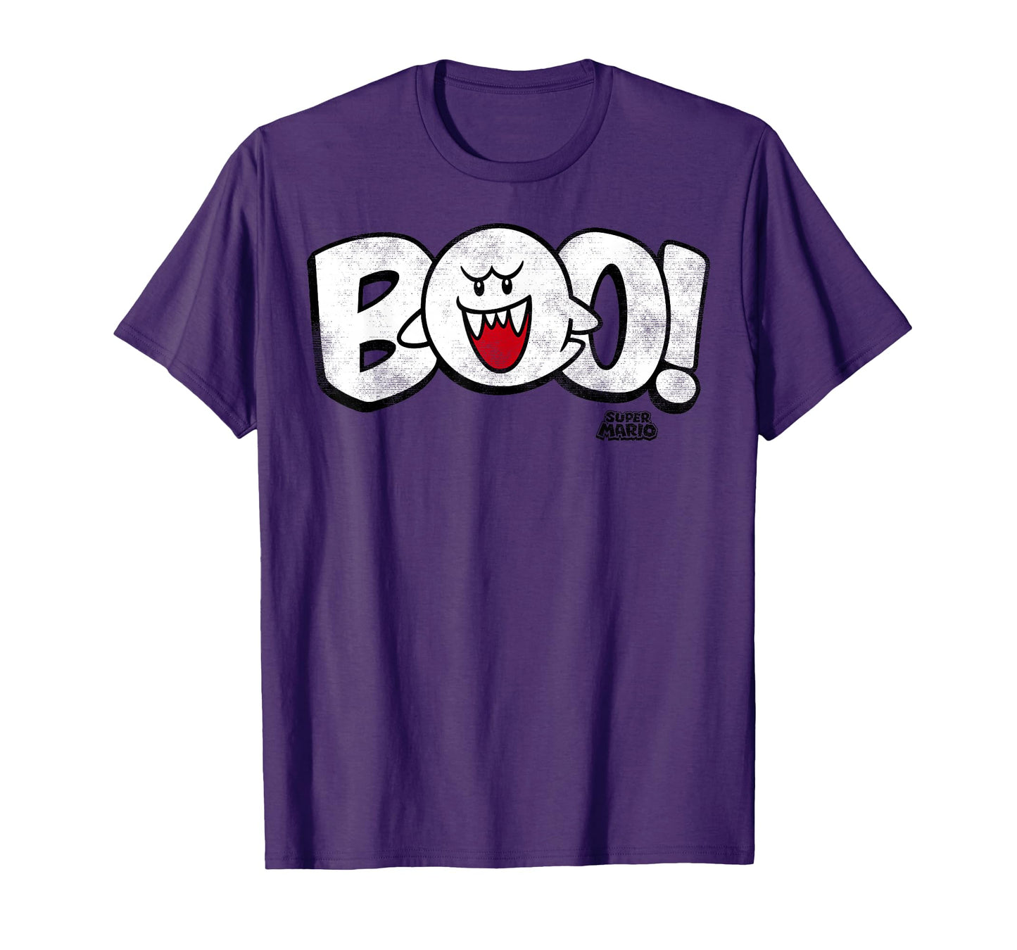 Super Mario Boo Large Text Logo Poster T-Shirt