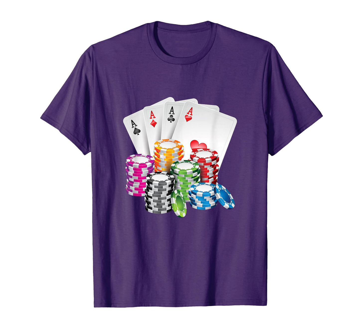 Poker Gambling Card Chips Casino Poker Holdem T-Shirt