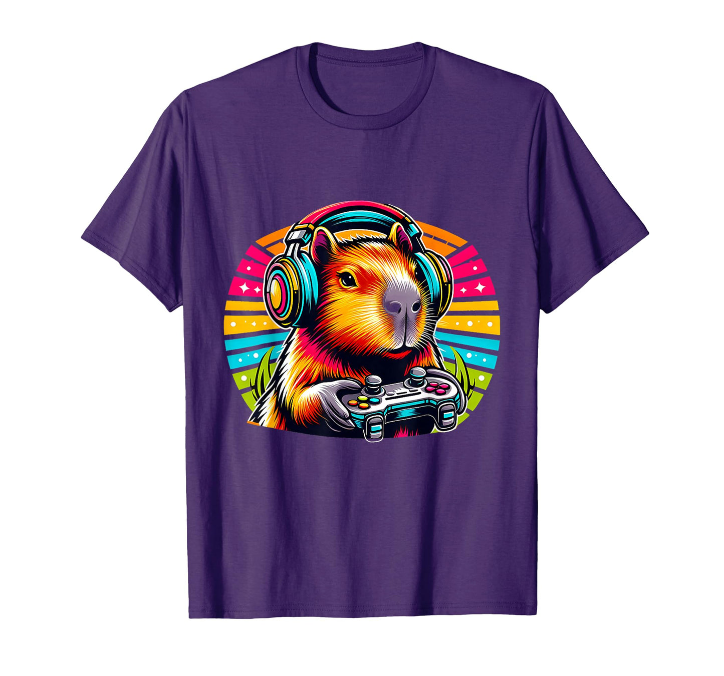 Capybara Funny Video Games Capybara Retro Vintage T-Shirt
