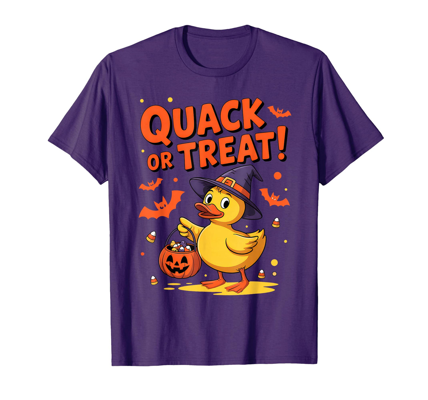 Quack or Treat Funny Rubber Duck Duckie Halloween Kids Boys T-Shirt