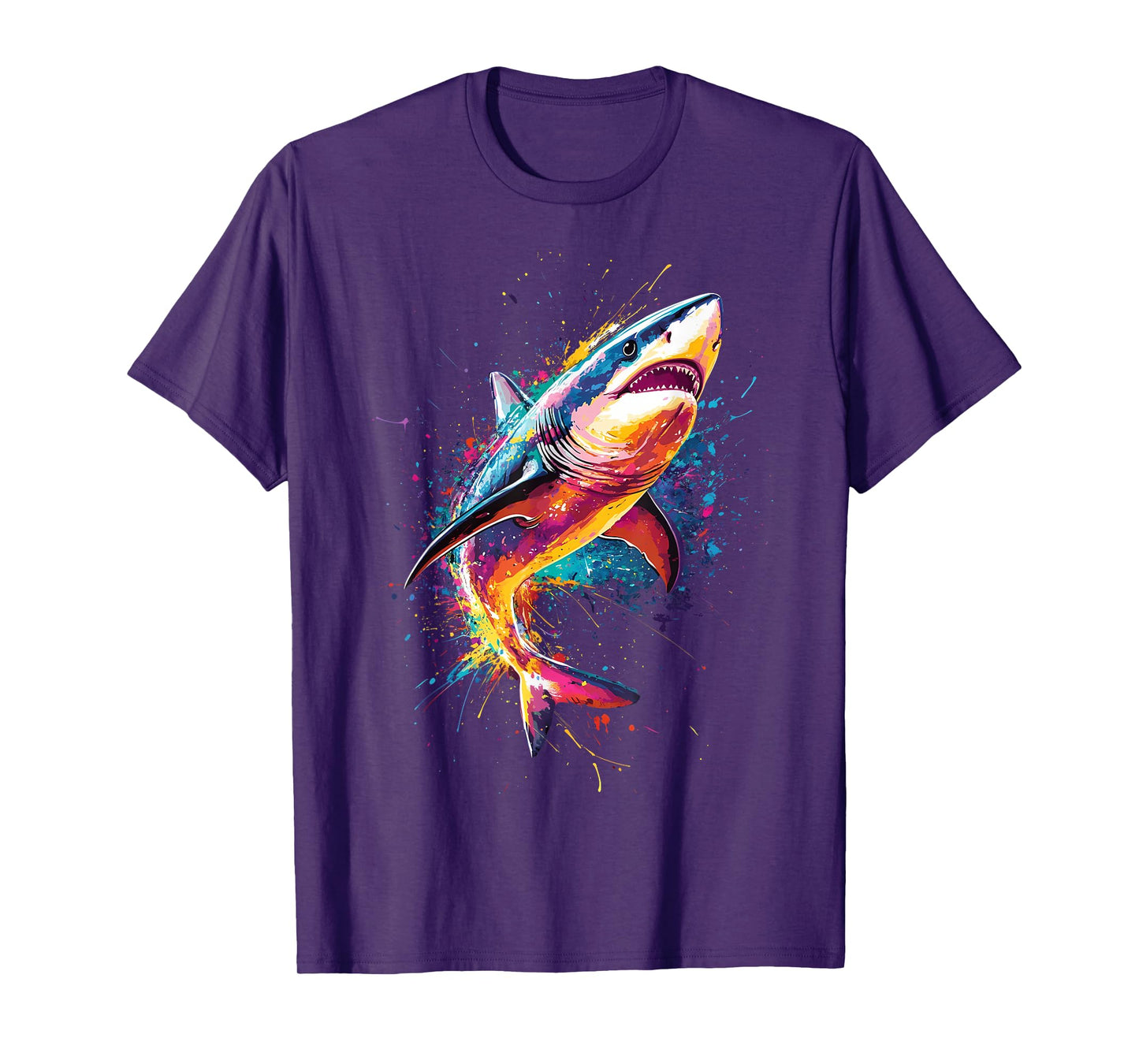 Colorful Shark Lover T-Shirt
