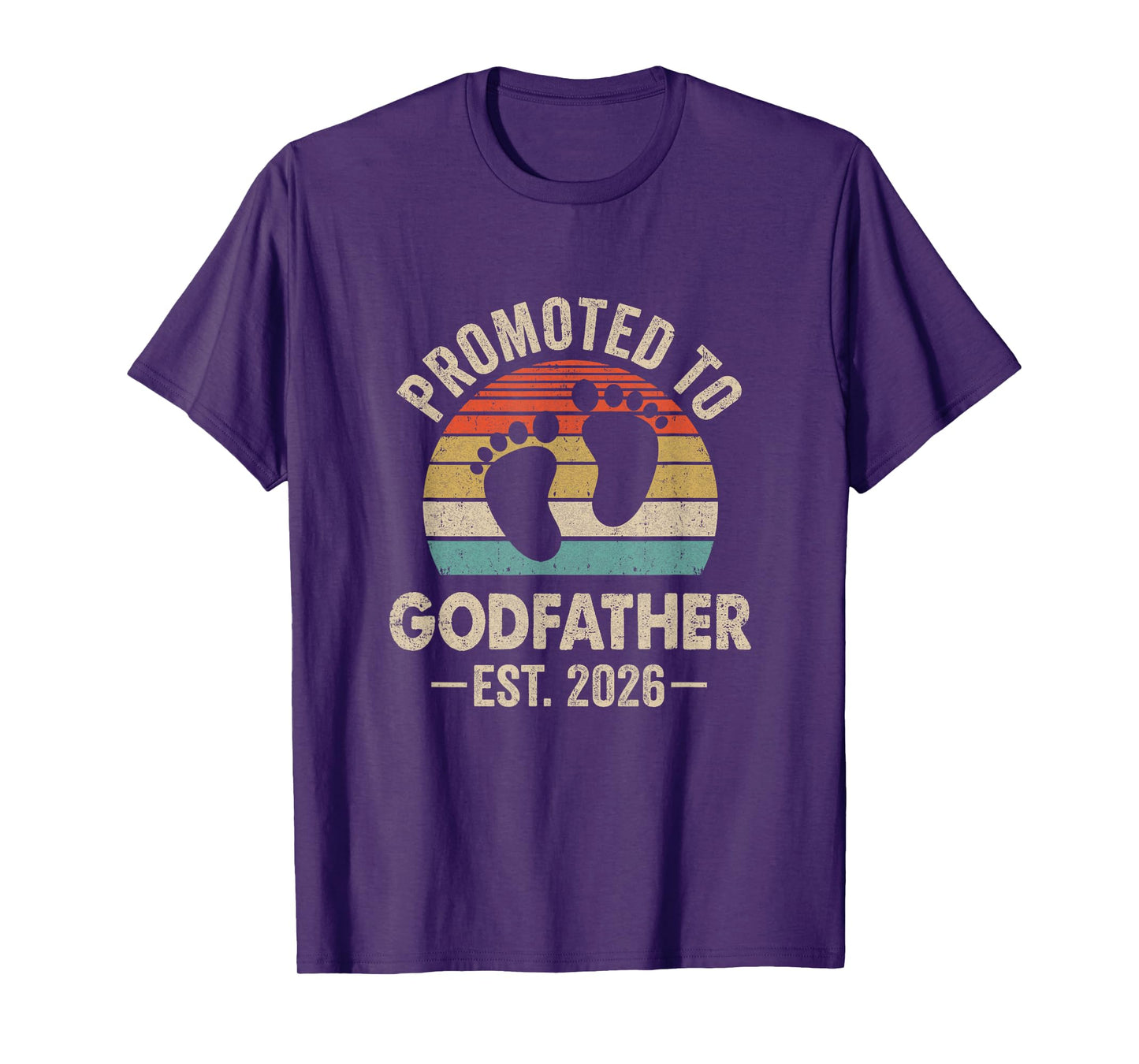 Promoted To Godfather Est 2026 Fathers Day Vintage T-Shirt