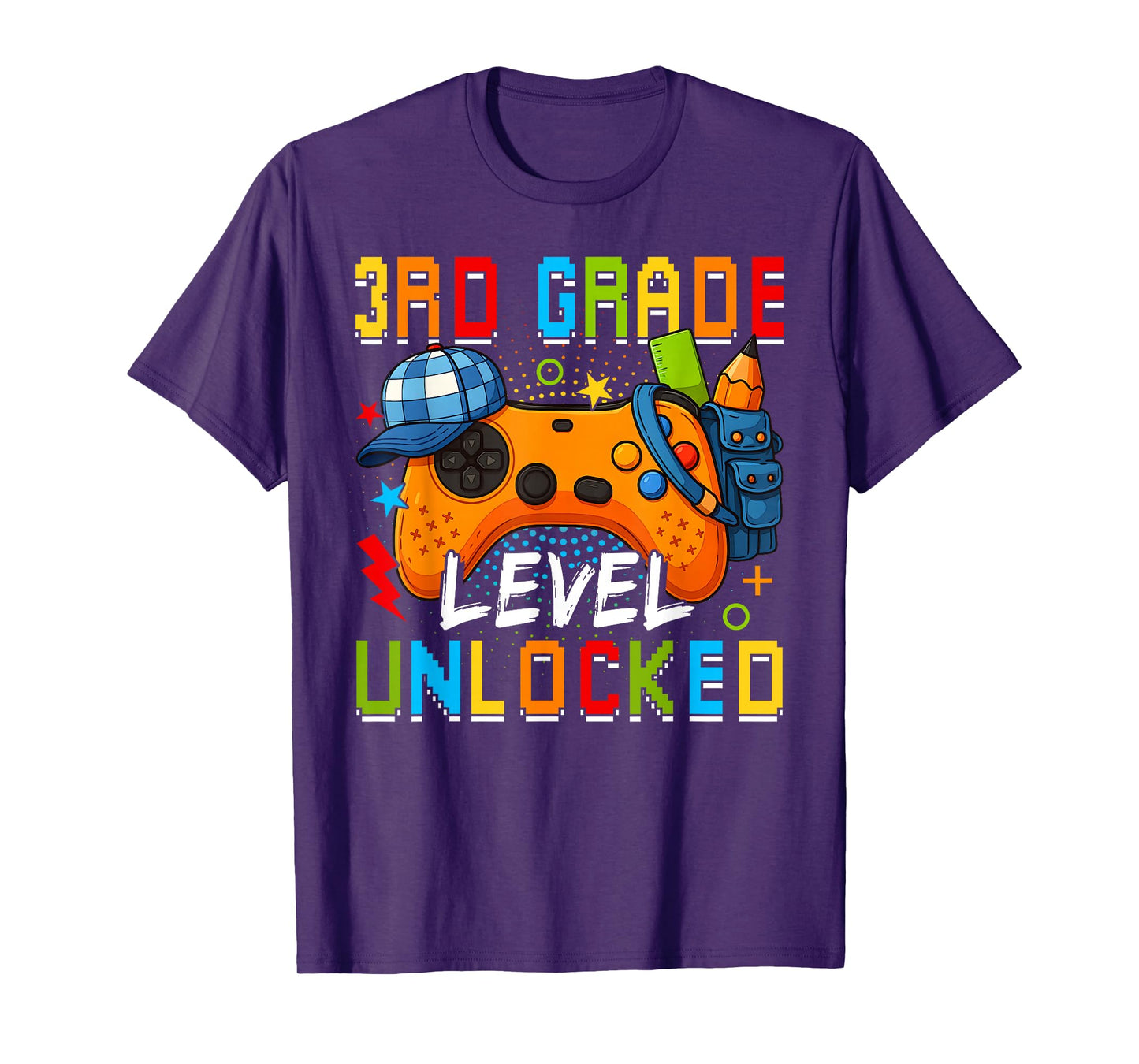 3rd Third Grade Level Unlocked Video Game Back To School T-Shirt