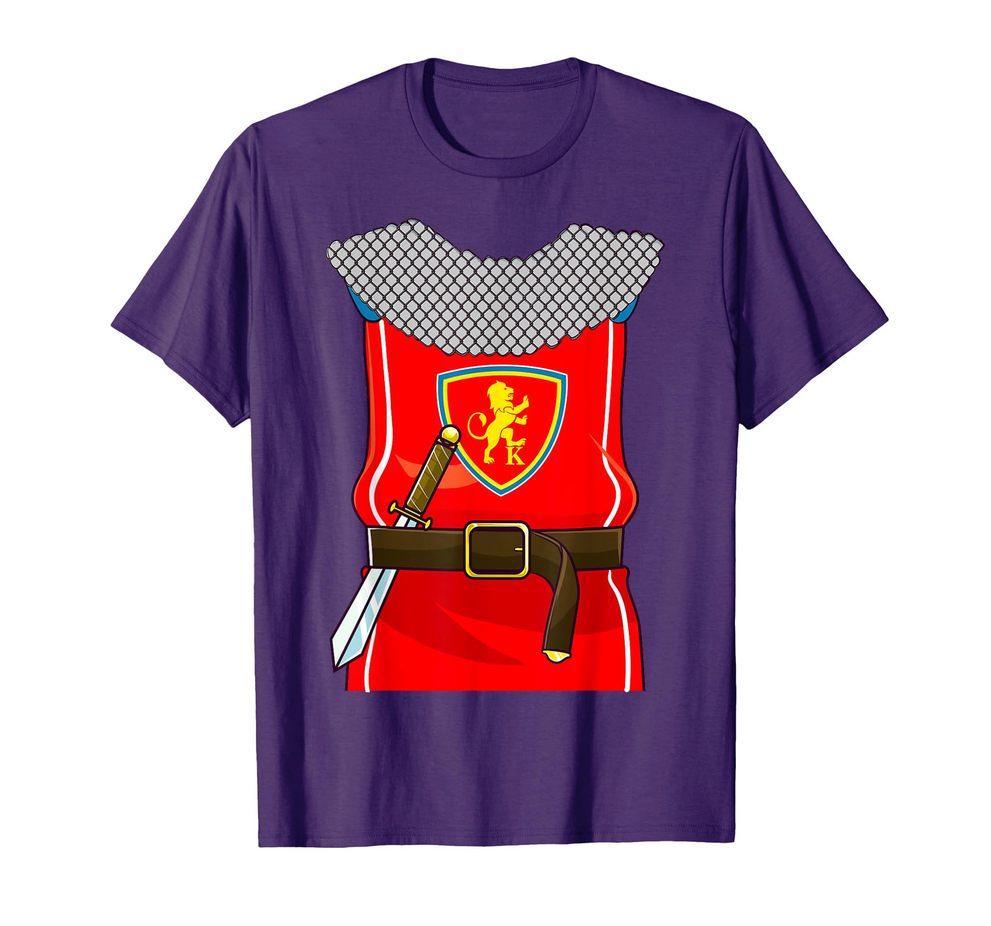 Knight Costume Knights Armor Sword Halloween Kids Boys Men T-Shirt