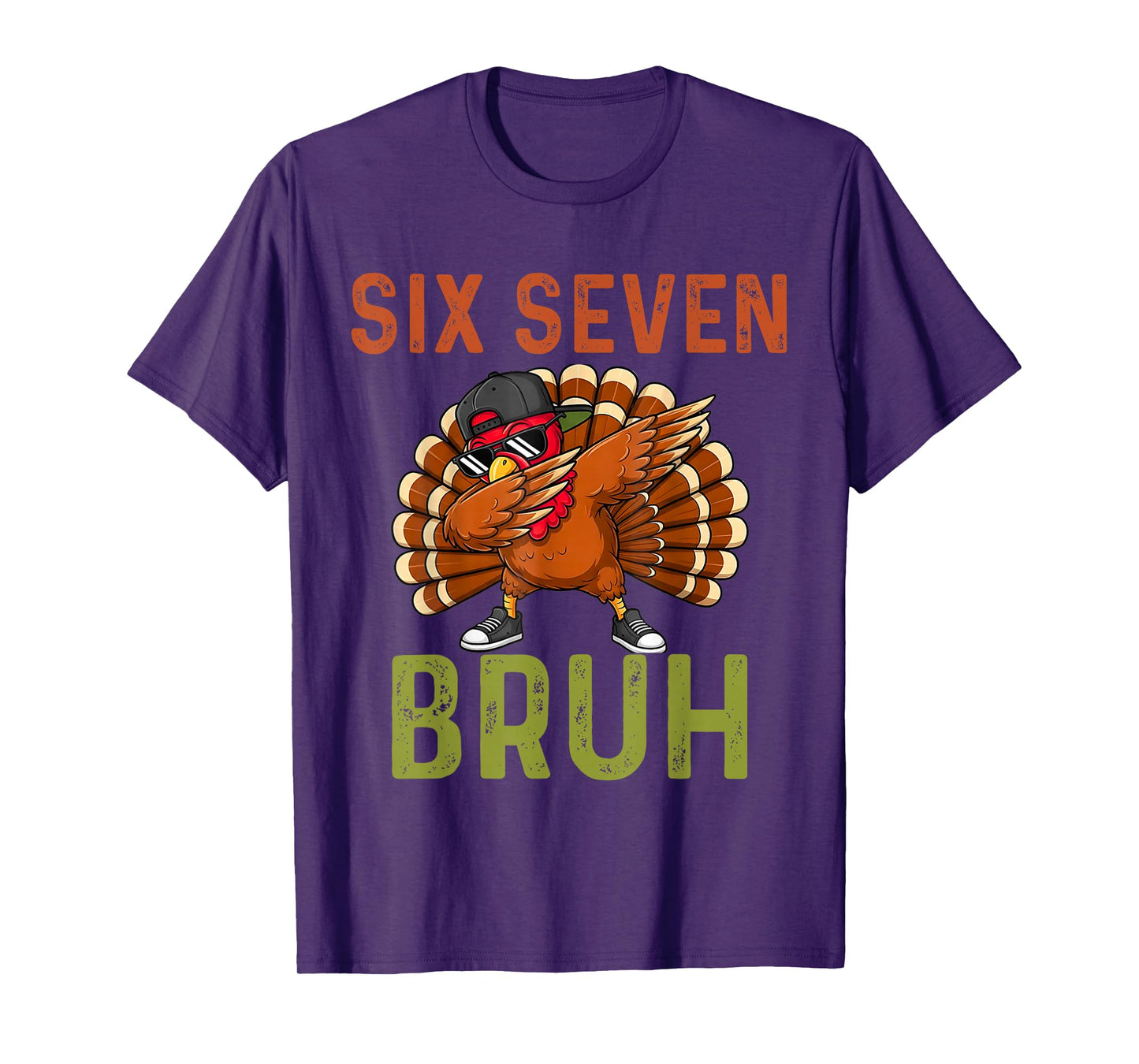 67 Thanksgiving Funny Six Seven Meme Turkey Kids Bruh T-Shirt
