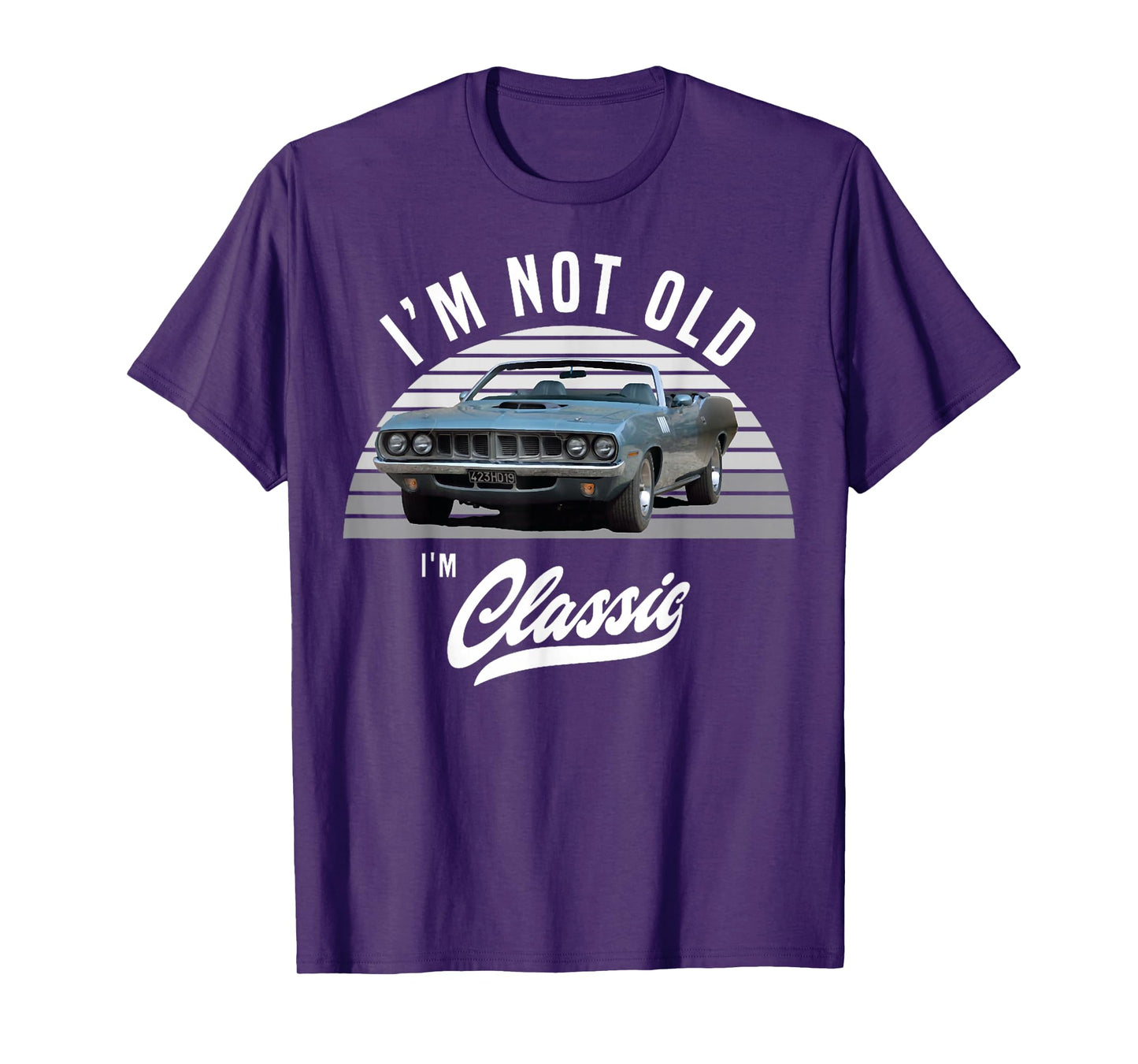 1971 Cuda Plymouth Barracuda Convertible Vintage Cars T-Shirt, Small