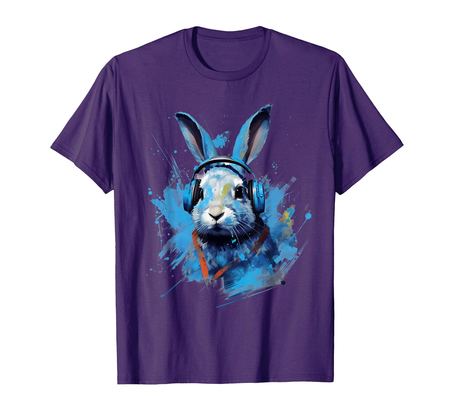 Rave EDM Lionhead Rabbit Headphone T-Shirt