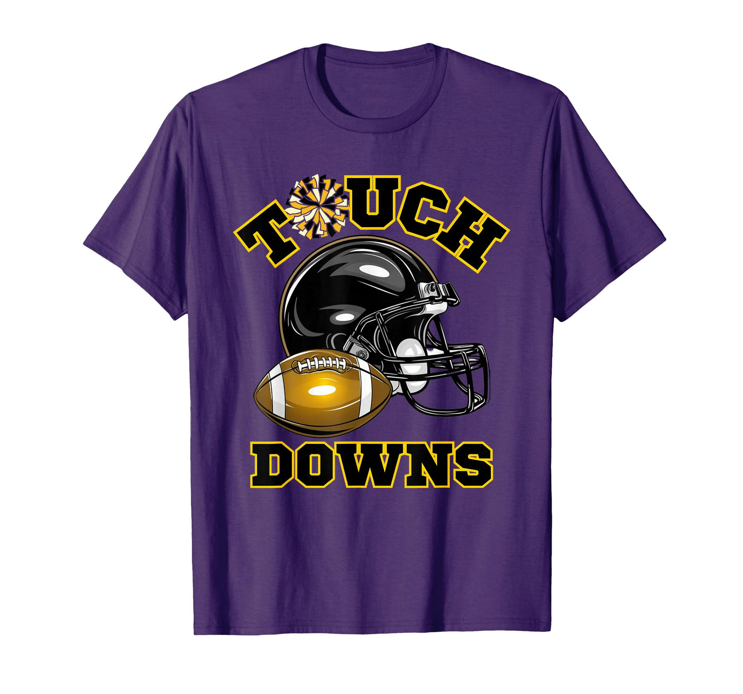 Black Gold Touchdown Day Football Game High School Matching T-Shirt
